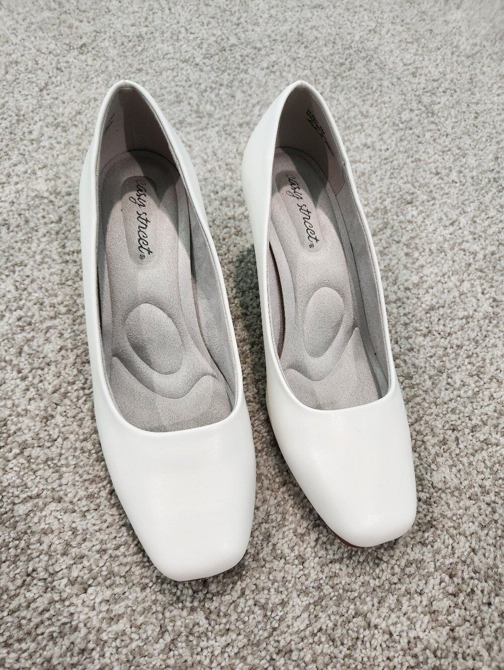 Easy Street Poet Women's Square Toe Pumps White Size 8 - Picture 5 of 6